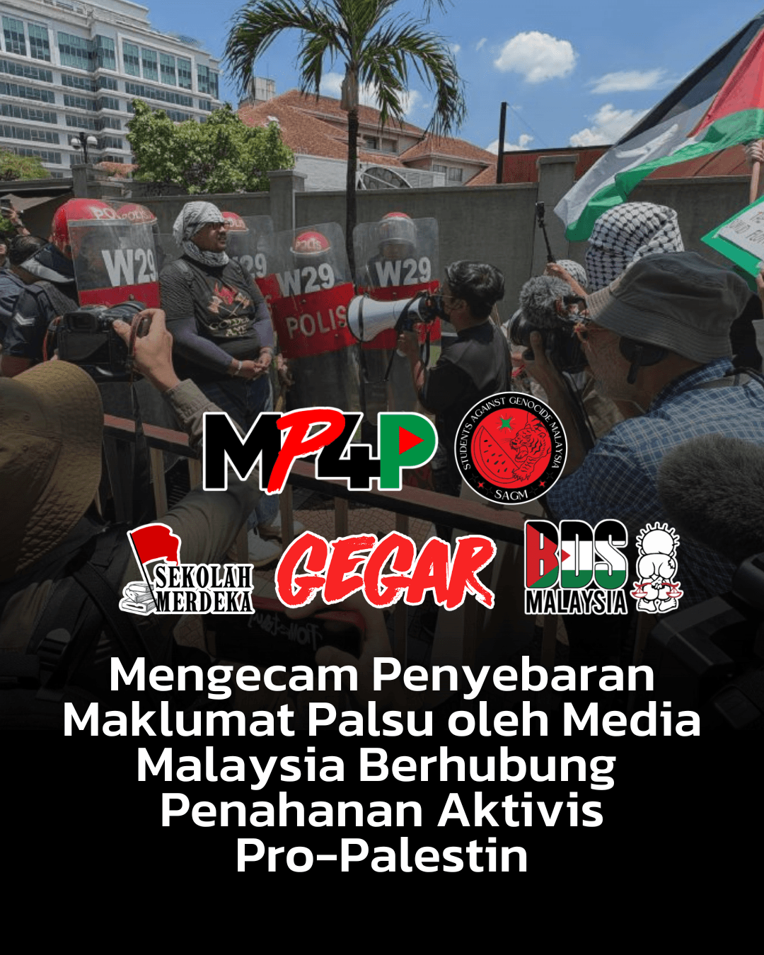 Gambar Polis mengepung kedutaan AS